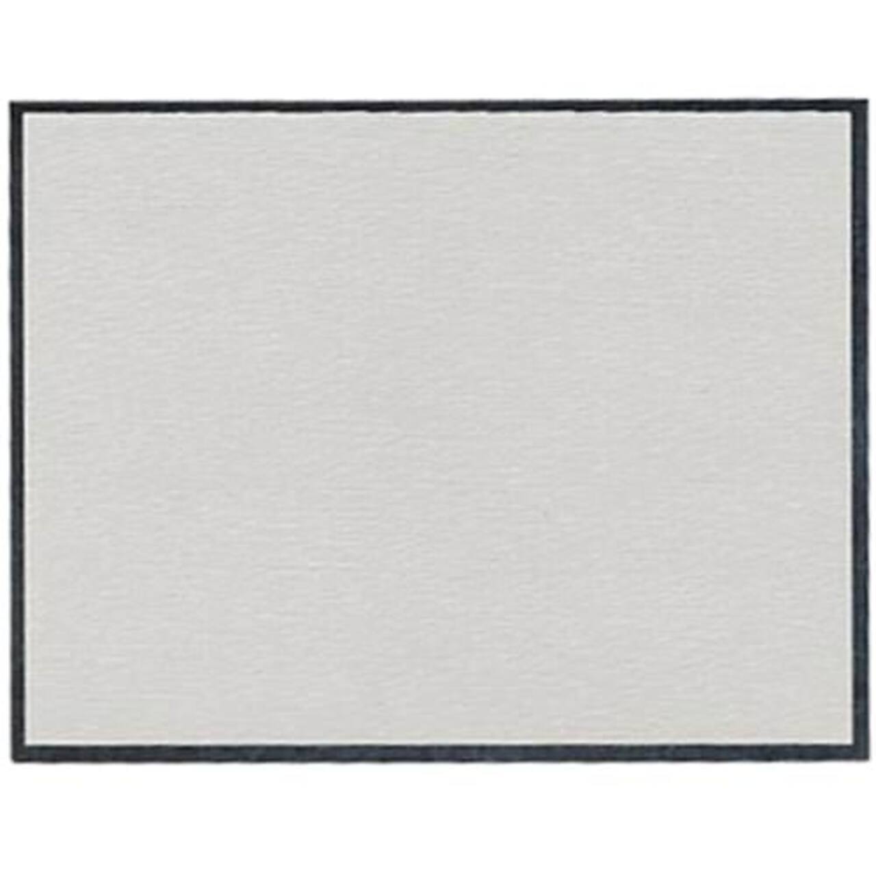 JAM Paper A2 Gray Linen with Silver Foil Trim Notecards
